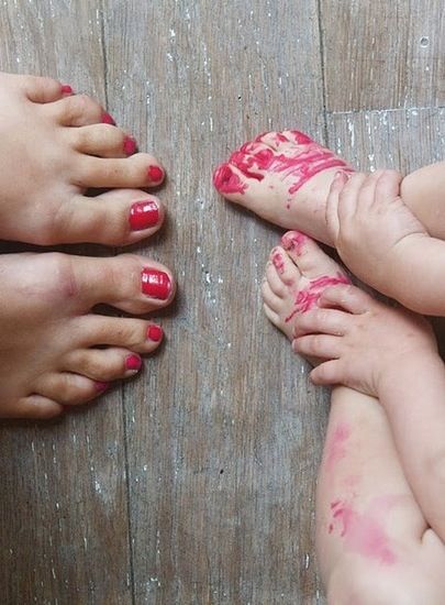 Mama and baby feet _ found online